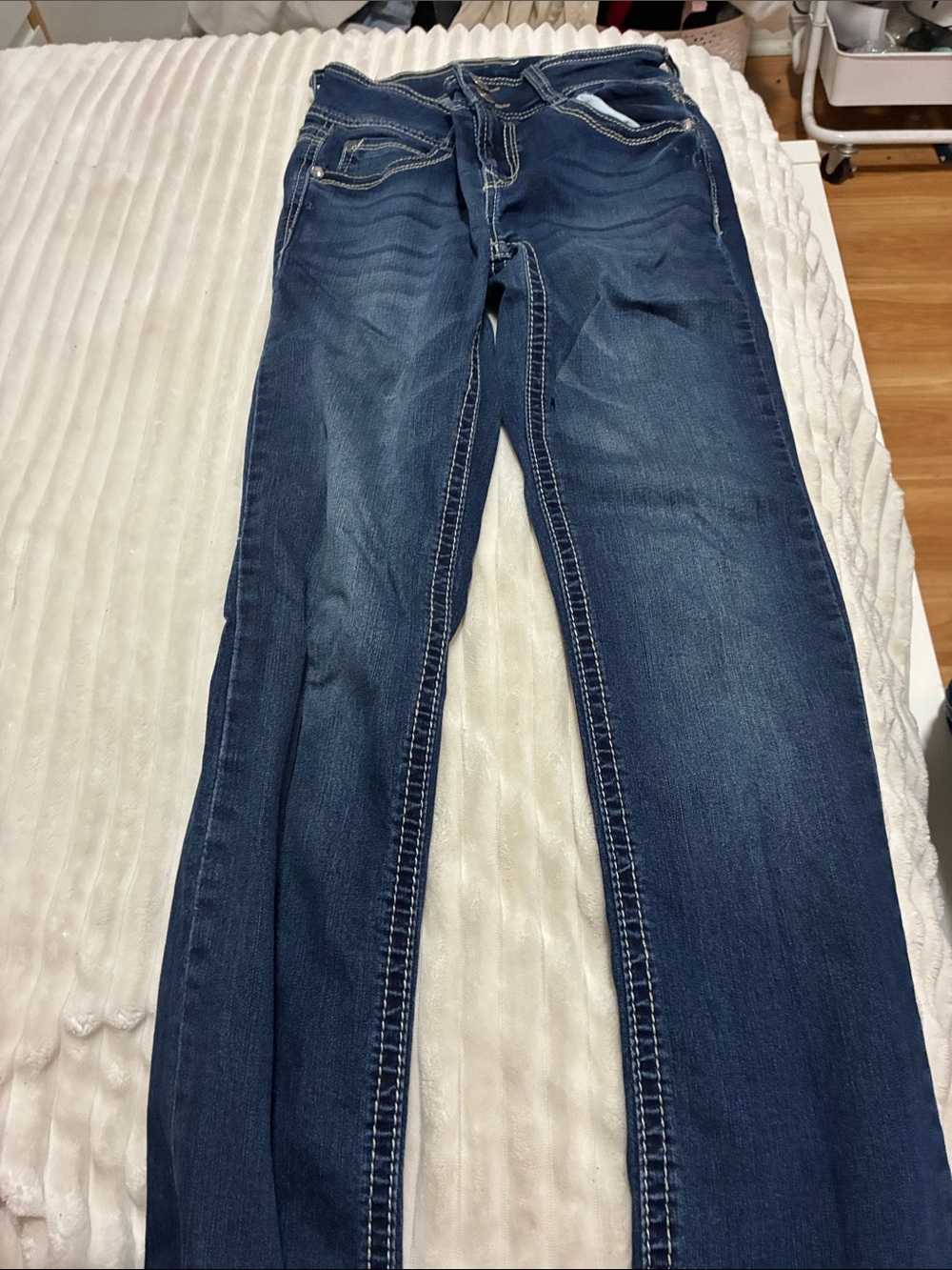 Wallflower Women's Dark Blue Boot Cut Jeans